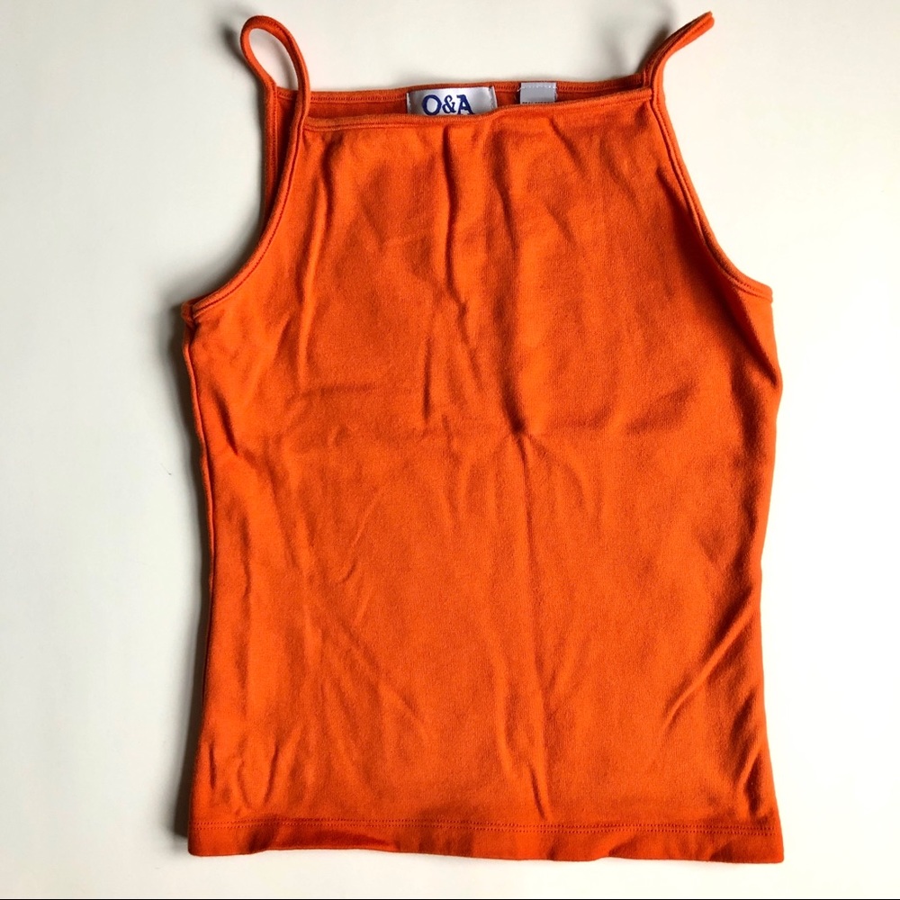 2/$15 Q & A Tank Top Orange Small Juniors